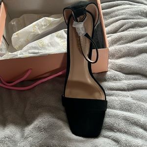 Kayleen black heeled sandals